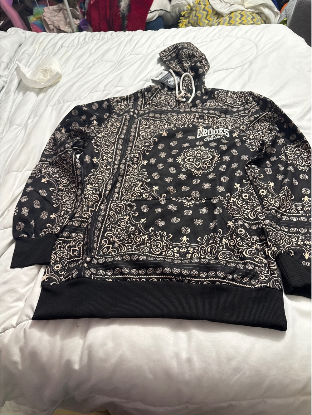Crooks & Castles Paisley AOP Hoodie Black Medium